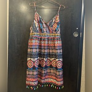 Multi colored tassel dress